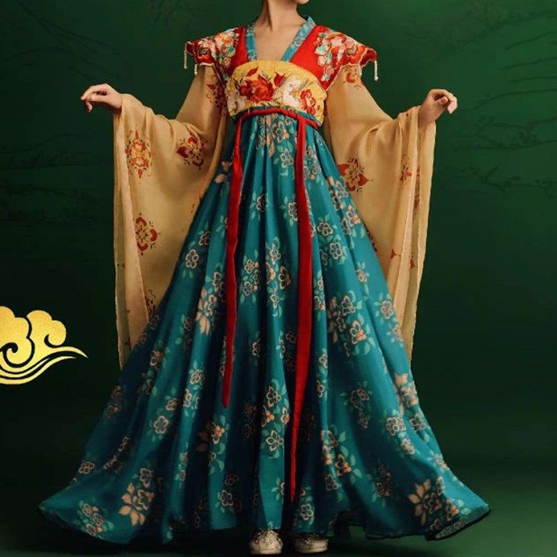 新款气质女汉服古装演出服中国风超仙唐装连衣襦裙广袖古典舞蹈服,童装/婴儿装/亲子装,汉服,淘宝优惠券,粉丝福利购,淘宝优惠卷