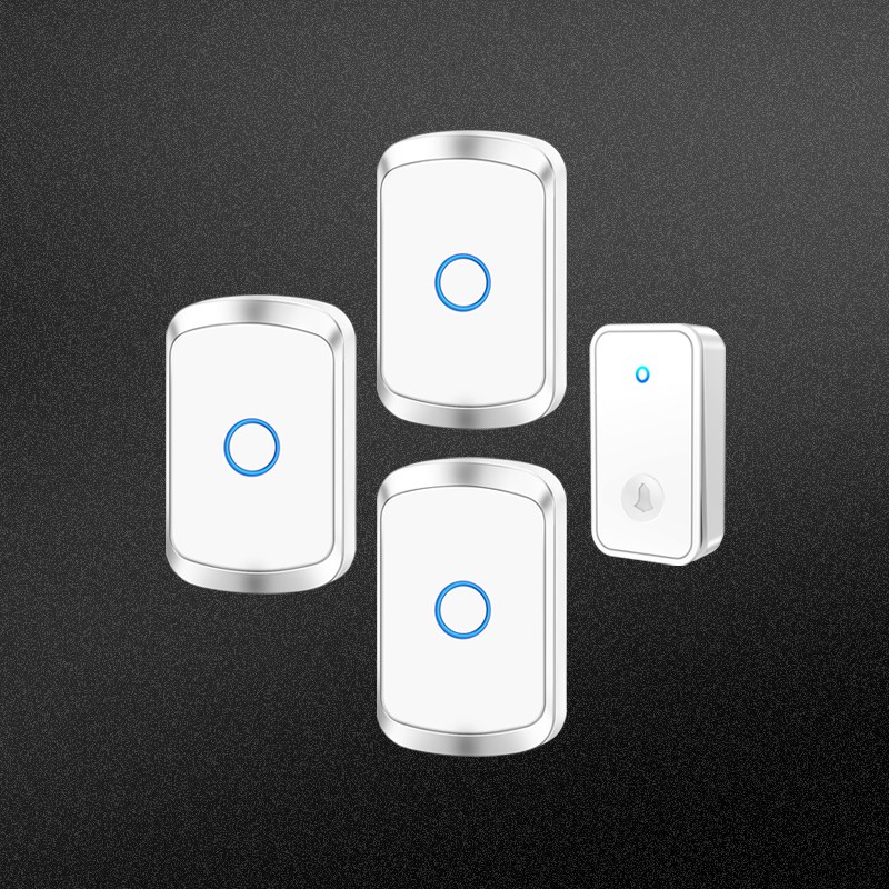 智能无线家用不用电池门铃自发电一拖三远距离电子遥控呼叫器