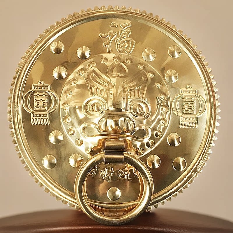 仿古虎头拉手狮子头门环木门大门拉手门扣兽头古门装饰门环
