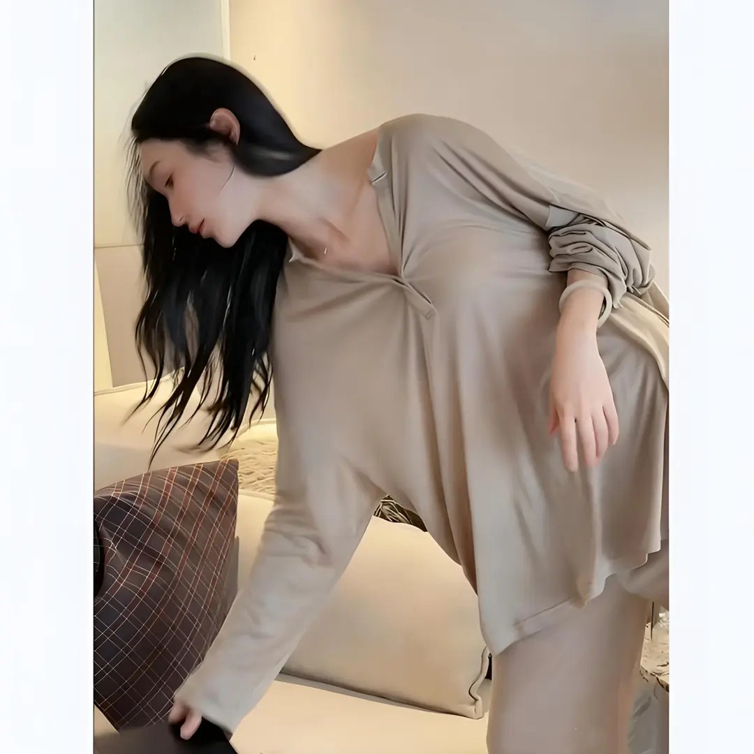 莫代尔睡衣女春秋季2025新款