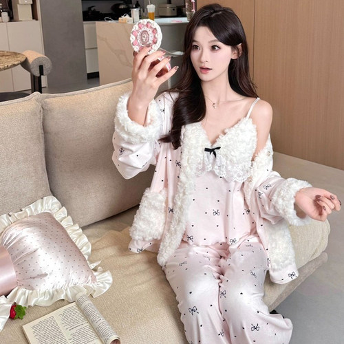 高级感双面海岛绒睡衣女秋冬季