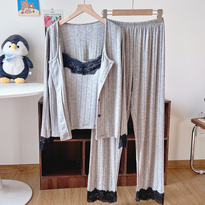 2025新款带胸垫莫代尔睡衣套装