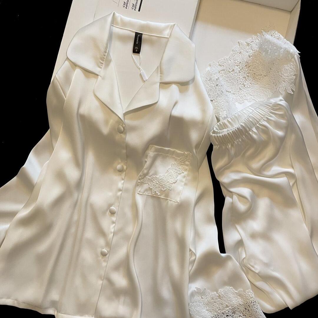 高级感轻奢蕾丝长袖睡衣