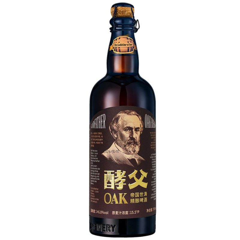 酵父OAK帝国世涛橡木桶高端精酿啤酒麦汁15.5°P度750ml单瓶正品