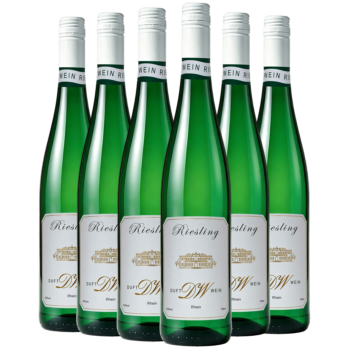 杜夫维安德国原瓶进口莱茵雷司令半甜白葡萄酒微醺小甜水750ml*6