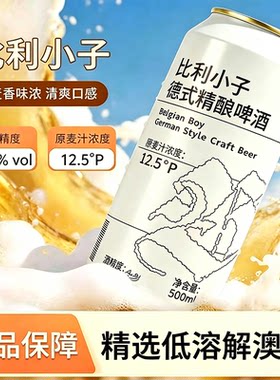 比利小子德式原浆精酿全麦小麦芽酿造白啤酒12.5度500ml*12听整箱