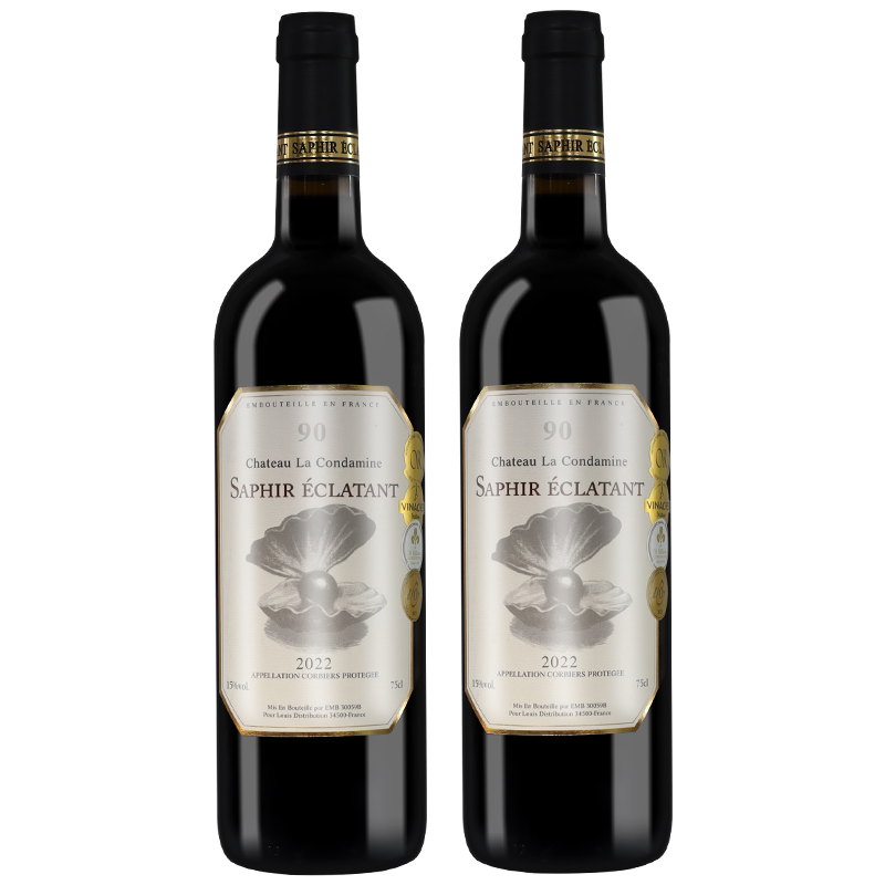 【金奖AOP级】丝奈珍堡法国进口红酒90老藤干红葡萄酒750ml*2瓶装