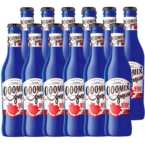 酷美客草莓乳酸菌风味气泡酒女士低度果酒小甜酒微醺270ml*12正品