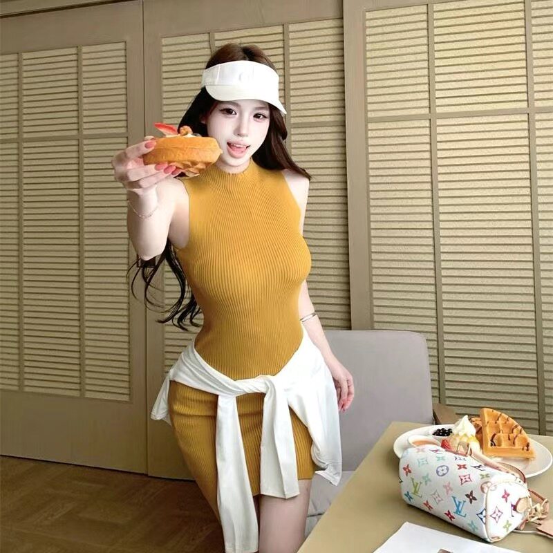 mooodi法式辣妹时尚高级感显瘦修身背心裙