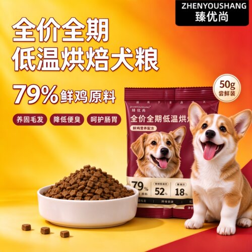 臻优尚低温烘焙鲜鸡全价狗粮尝鲜