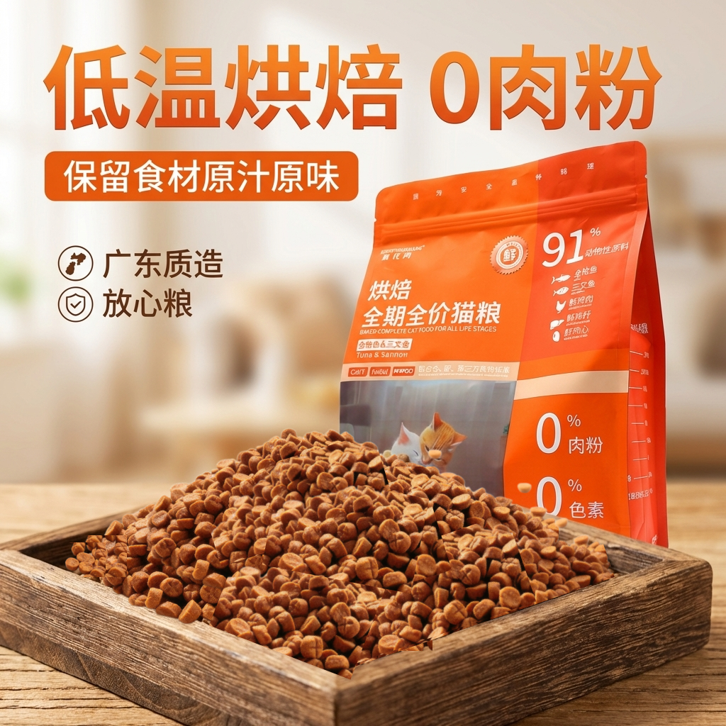 臻优尚低温烘焙猫粮通用低敏成幼猫营养无谷高鲜肉蓝猫旗舰店正品