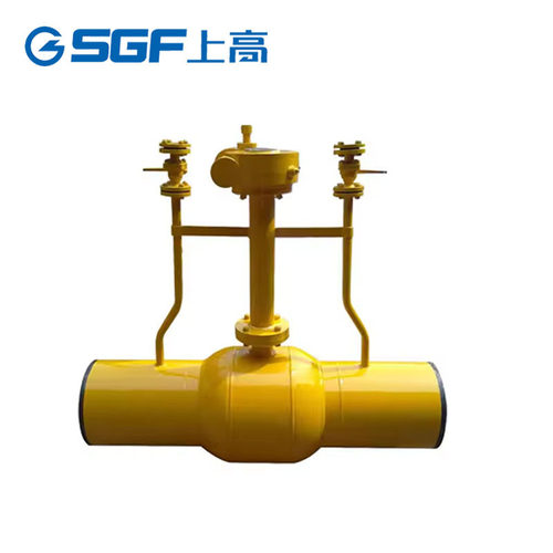 直埋式全焊接球阀 MQ361F 天然气双放散全通径焊接球阀 加长杆