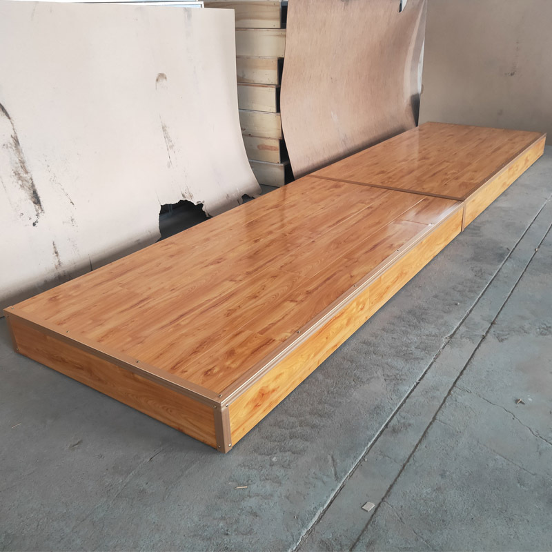 教师教学地台讲台钢木质厂家 圆角斜角直角演出会议室舞台