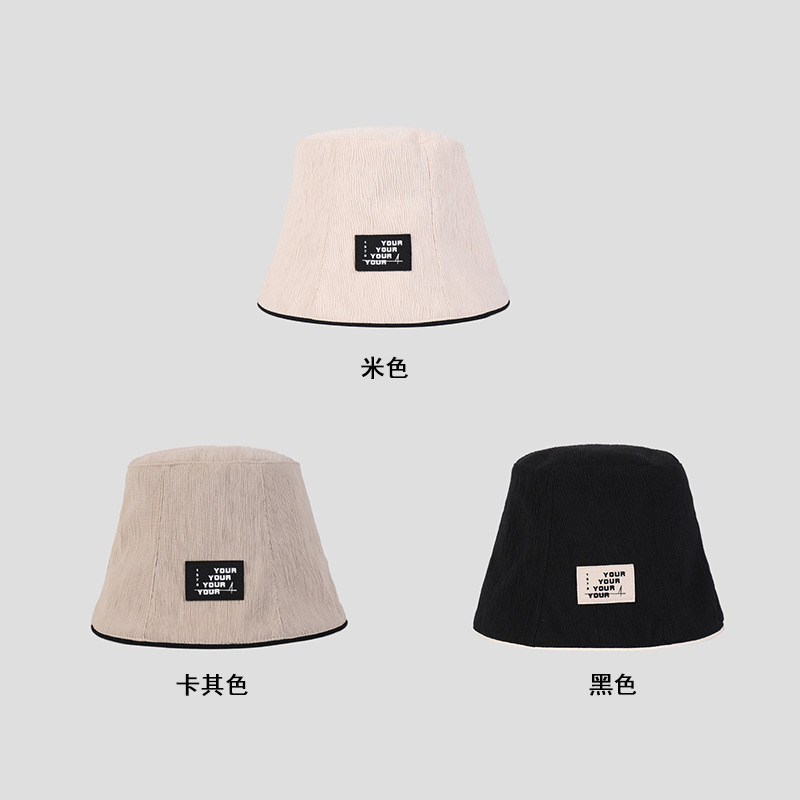 韩国时尚双面戴渔夫帽子女素颜神器百搭显K脸小韩版水桶帽遮阳盆