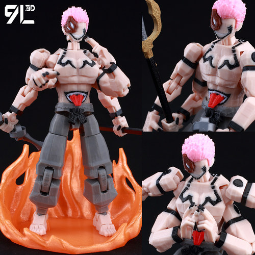 9L3D打印多关节可动咒术回战宿傩Dummy13人偶Lucky13动漫桌面摆件