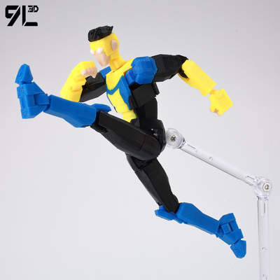 9L3D打印无敌少侠主宇宙马克无披风多关节可动幸运13无敌战争手办