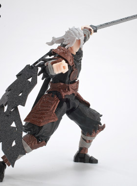 9L3D正品原创武侠侠客关节可动人偶古风武士手办拼装模型桌面摆件