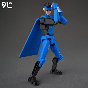 9L3D打印幸运 13无敌少侠2.0马克黑蓝战衣周边玩具高颜值帅气手办