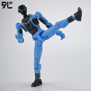 9L3D多关节可动人偶无敌少侠黑包头手办Dummy 泰坦13潮玩创意摆件