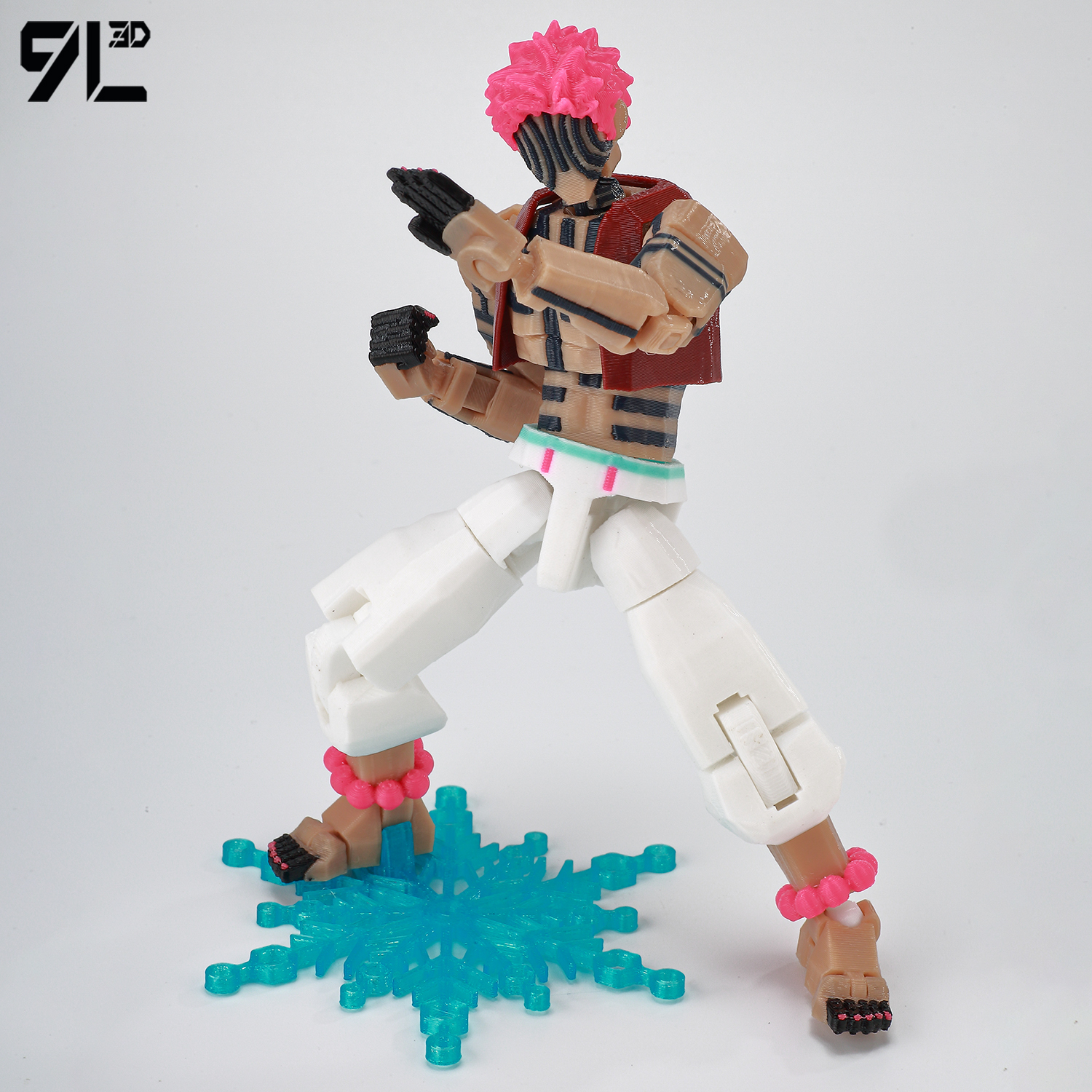 9L3D打印多关节可动幸运 Dummy13鬼灭之刃猗窝座动漫手办摆件模型