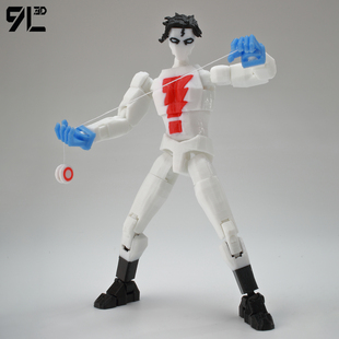9L3D打印无敌少侠狂人无敌联动关节可动拼装 Dummy13 模型摆件泰坦