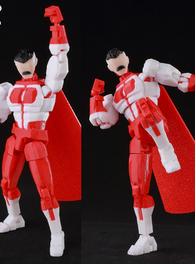 9L3D打印多关节可动Lucky13 Dummy13人偶无 敌少侠动漫全能侠手办