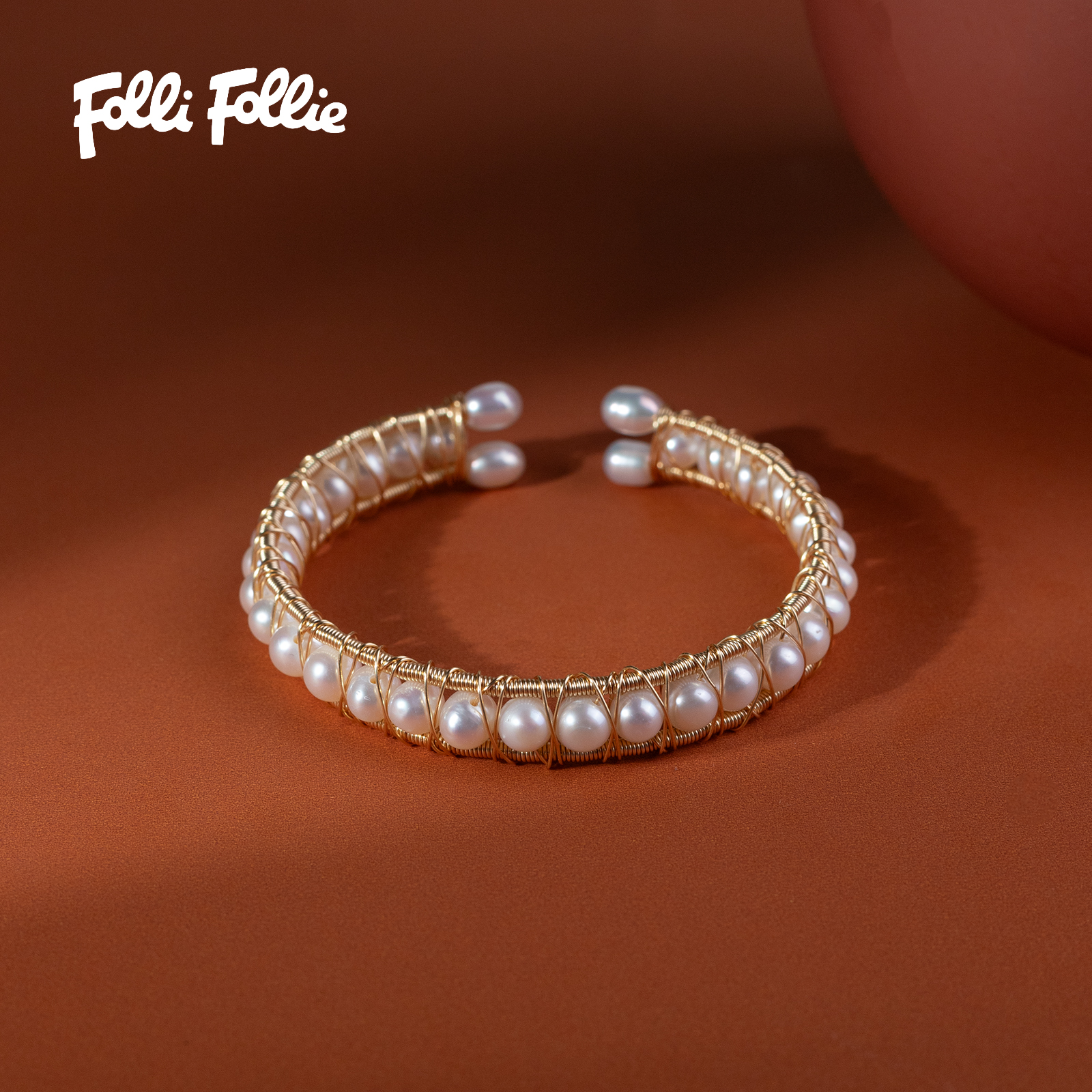 Folli Follie【烈儿专属】淡水珍珠手镯5-6mm时尚气质W000235-FF