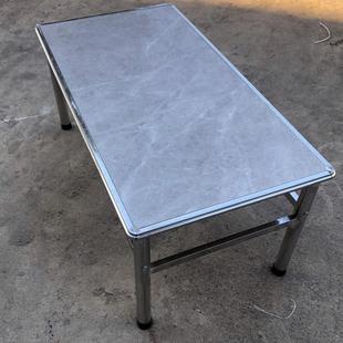 不锈钢桌子框架简易四方长方形餐桌家用地摊烤火户外摆摊瓷砖桌子