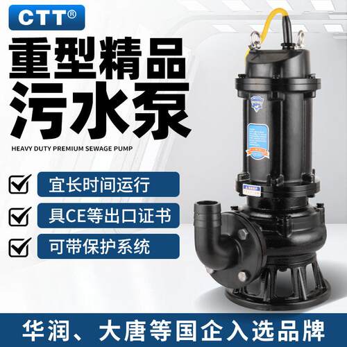 国标重型工程款潜水泵排污泵污水污物潜水电泵耦合装置立式污水泵