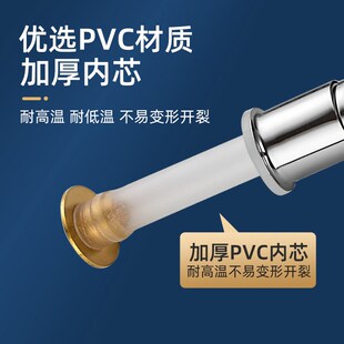 不锈钢防爆加密花洒m软管莲蓬喷头水管淋浴管 铜头软管1.5米2米3