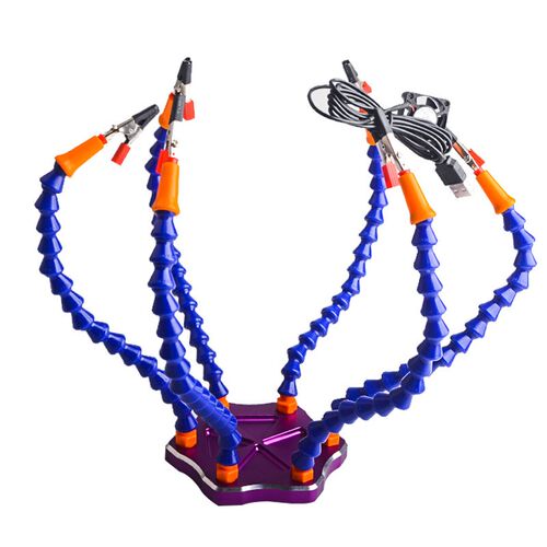 航模配件六爪多功能铝合金焊台 XT60飞控 FPV 多爪维修焊接工作台