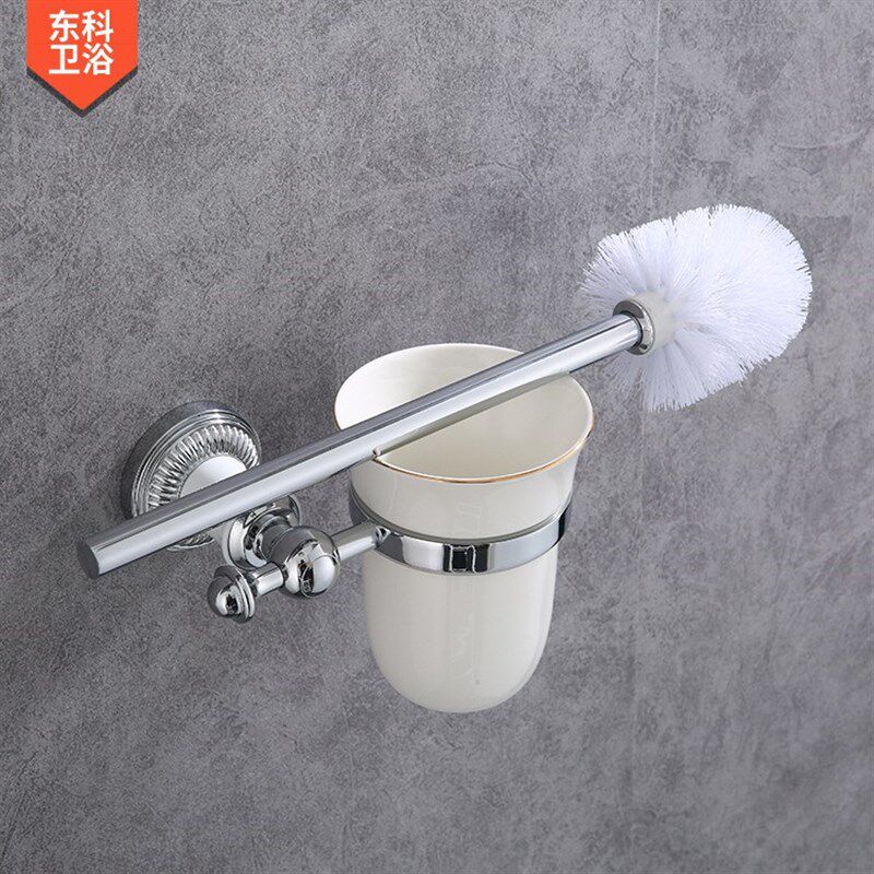 欧式仿古马桶杯架 复古马桶刷架子 雕花陶瓷卫浴室五金挂件