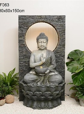 禅意流水摆件循h环水系景观阳台花园庭院喷泉鱼池造景室内玄关楼