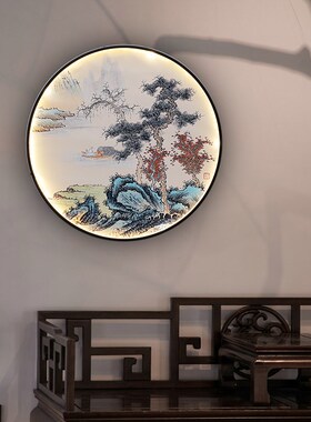 新中式客厅沙发背景墙面装饰创意铁艺壁挂玄关酒店会所墙壁挂饰