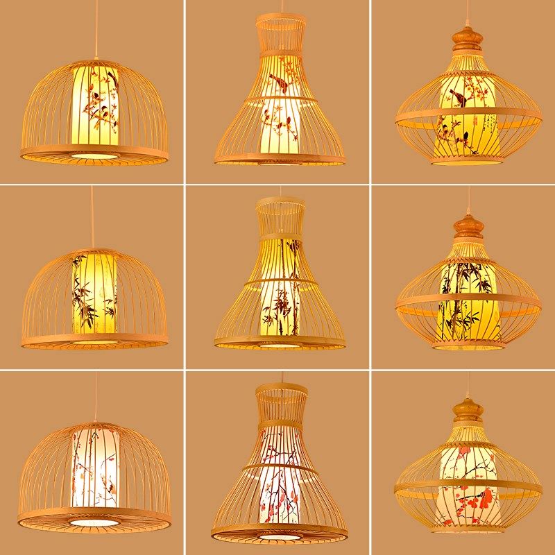 竹艺禅意茶室卧室吊灯中式餐厅灯客厅火锅店餐馆灯具包厢竹编灯笼,家装灯饰光源,餐厅吊灯,淘宝优惠券,粉丝福利购,淘宝优惠卷