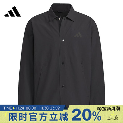 adidas阿迪达斯春季男子运动休闲翻领衬衫夹克外套JN0115 JN0114