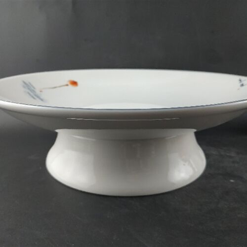 点心零食果盘托盘篮陶瓷高脚茶点盘水果坚果碟饭店高脚汤盘烧菜盘