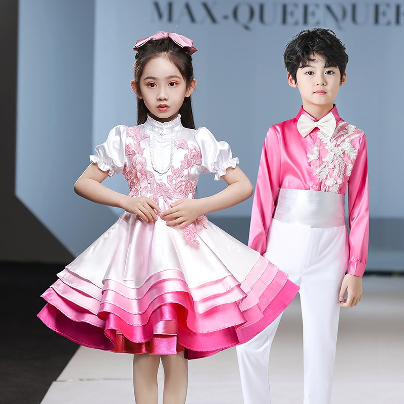 国庆儿童大合唱团演出服中小学生男女童舞蹈诗歌朗诵比赛表演服装