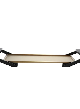 新中式铁艺手提篮茶盘创意金属茶几托盘餐桌客厅玄关钥匙收纳摆件