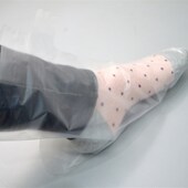 一次性足膜袜套塑料脚膜长筒试鞋 足疗袋防水足套护理保暖脚裂脚套