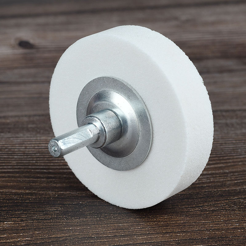 3寸小砂轮白刚玉碳化硅绿红黄蓝色磨轮家用电钻改装磨刀机磨钻头A