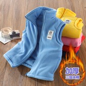儿童马甲秋冬外穿男女中大童背心冬季 加绒加厚保暖羽绒棉马夹外套
