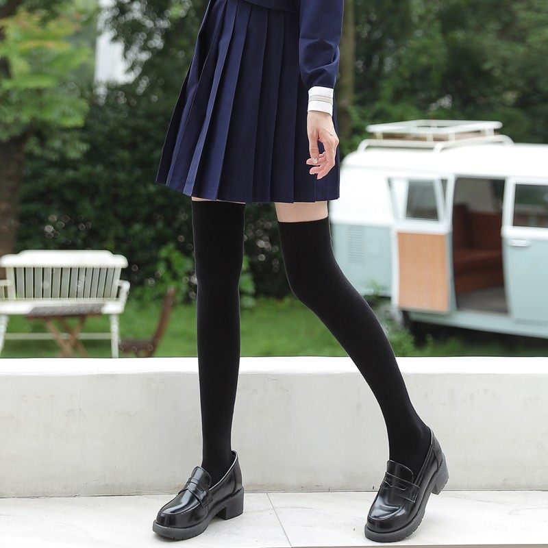 长筒袜女秋冬保暖微压瘦腿过膝袜子黑色中筒小腿袜半截jk制服棉袜,女士内衣/男士内衣/家居服,长筒袜,淘宝优惠券,粉丝福利购,淘宝优惠卷