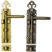 中式 纯铜门栓黄铜地插古建筑大门天地插销木门户外庭院仿古铜插销