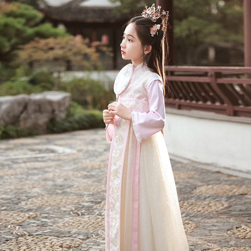 汉服女童2026新款古装公主裙古风儿童国风连衣裙唐装日常可穿春装图片