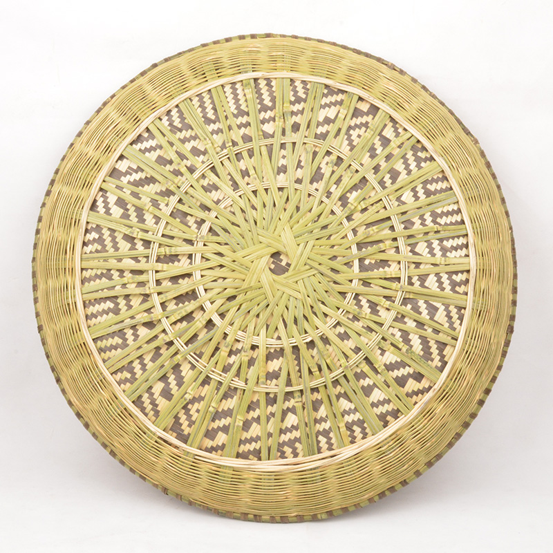 60CM贵州省民间人气纯手工竹编簸箕无孔筛子创意收纳筐晒茶叶干货