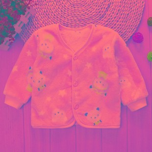 新生婴儿春秋衣服男女宝宝冬季 上衣0 12个月 加绒保暖秋衣开衫