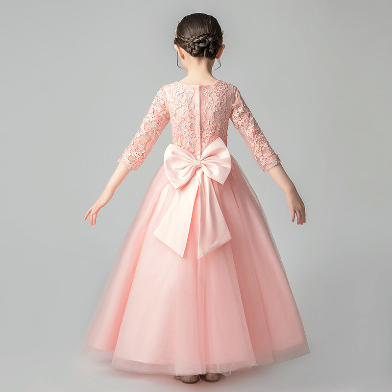 女童礼服公主裙小花童长袖女孩婚纱儿童主持人洋气走秀演出服高端,童装/婴儿装/亲子装,儿童礼服,淘宝优惠券,粉丝福利购,淘宝优惠卷