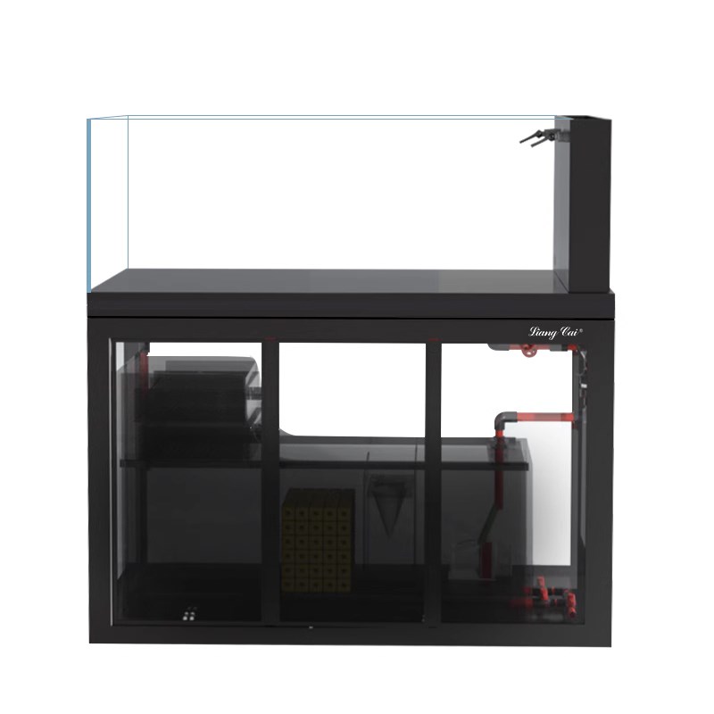 亮彩水草缸水族箱灰玻底滤造景超白标配版溪流缸侧溢流工业风鱼缸