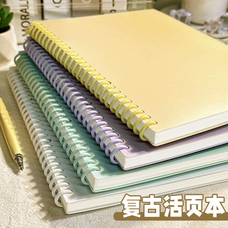 高颜值活页笔记本本子可拆卸扣环初高中生专用活页本b5的夹条线圈